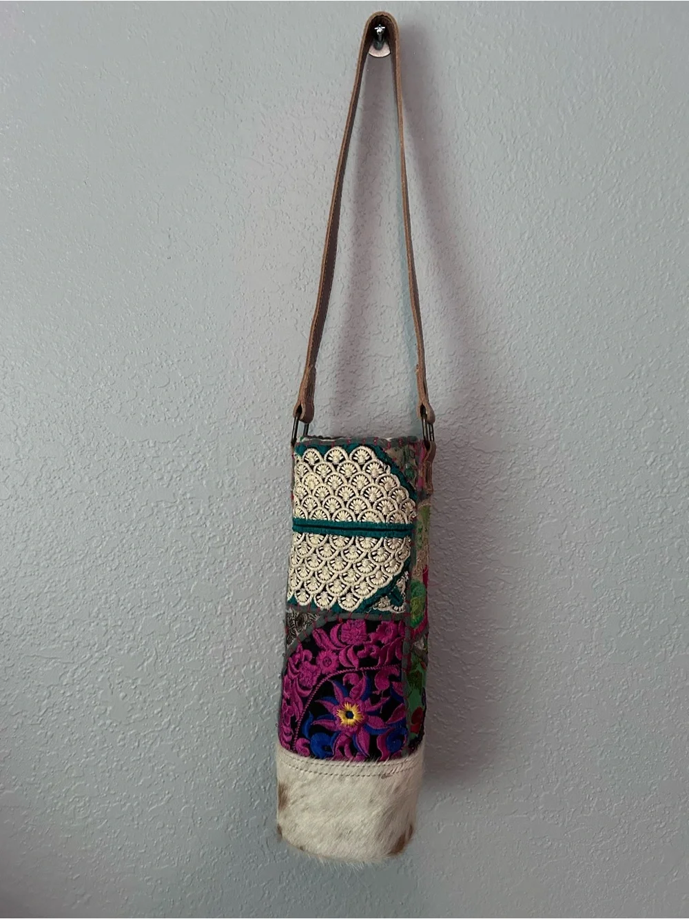 Bhrayna Bags Upcycled Wine Tote Bag Leather Handle